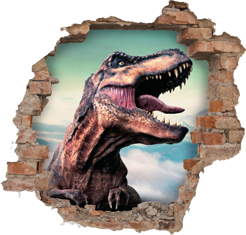 Vinyl teppe dyr realistisk 3d t-rex - Tenstickers