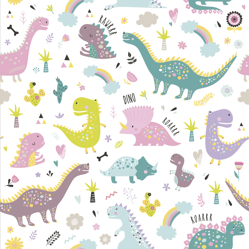 Vinyl teppe dyr dinosaur kallax - Tenstickers
