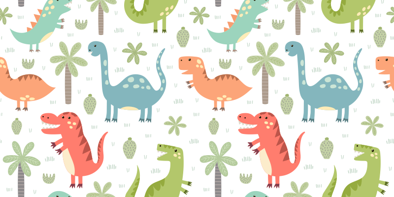 Vinyl teppe dyr glad dinosaur kallax - Tenstickers