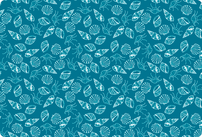 Vinyl teppe dyr skjell og havdyr - Tenstickers