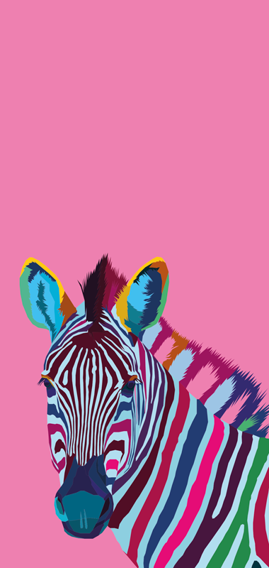 Vinyl teppe dyr zebra pop art iphone - Tenstickers