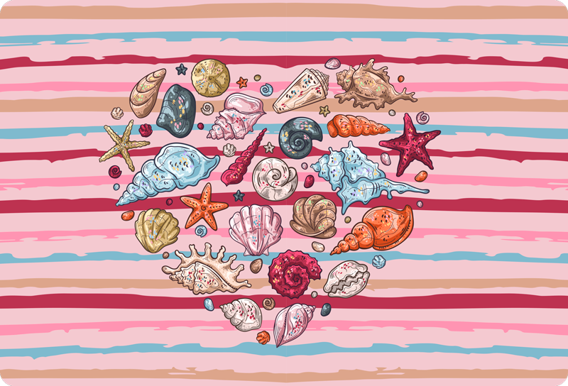 Vinyl teppe dyr sjøkjærlighet - Tenstickers