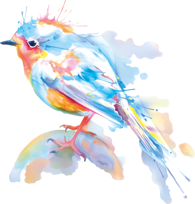 Fuglesprut vinyl teppe dyr - Tenstickers