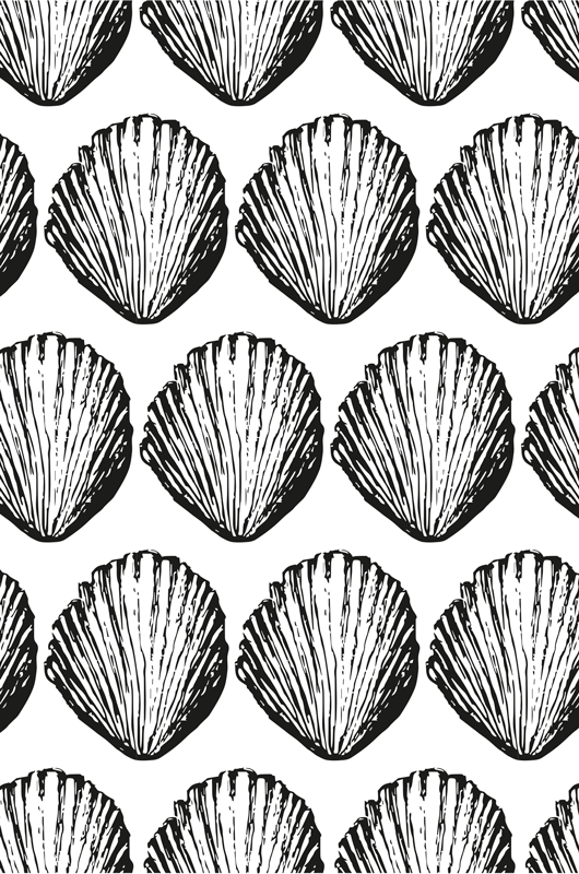 Vinyl teppe dyr retro skjellmønster - Tenstickers