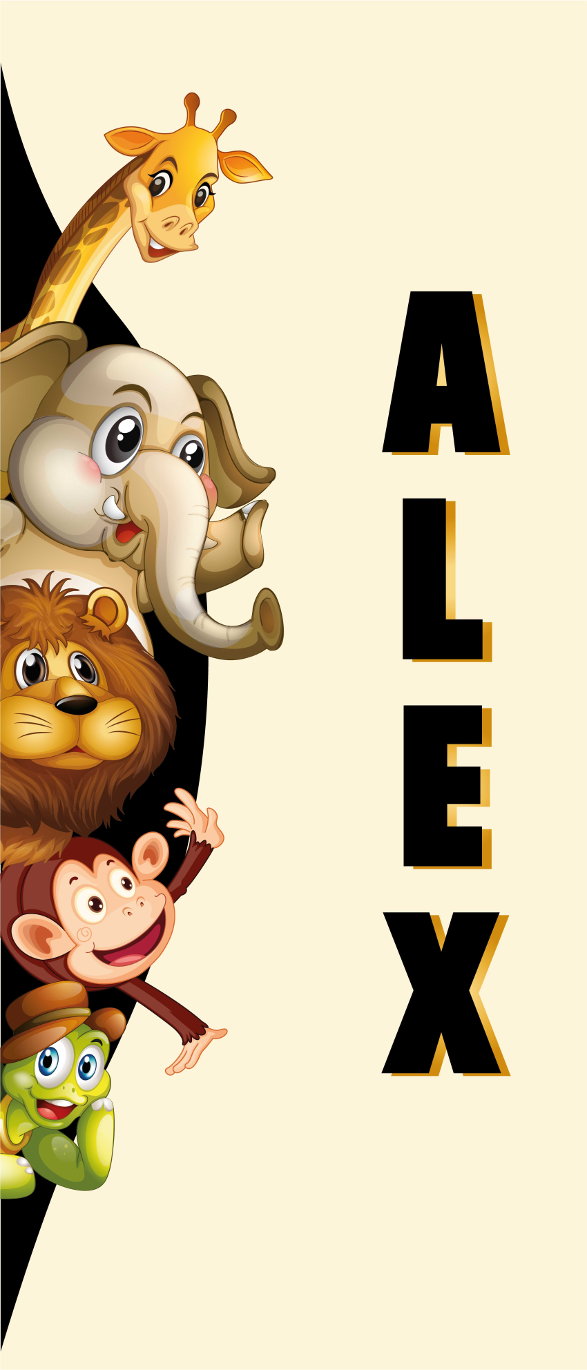 Vinyl teppe dyr 3d søte dyr - Tenstickers