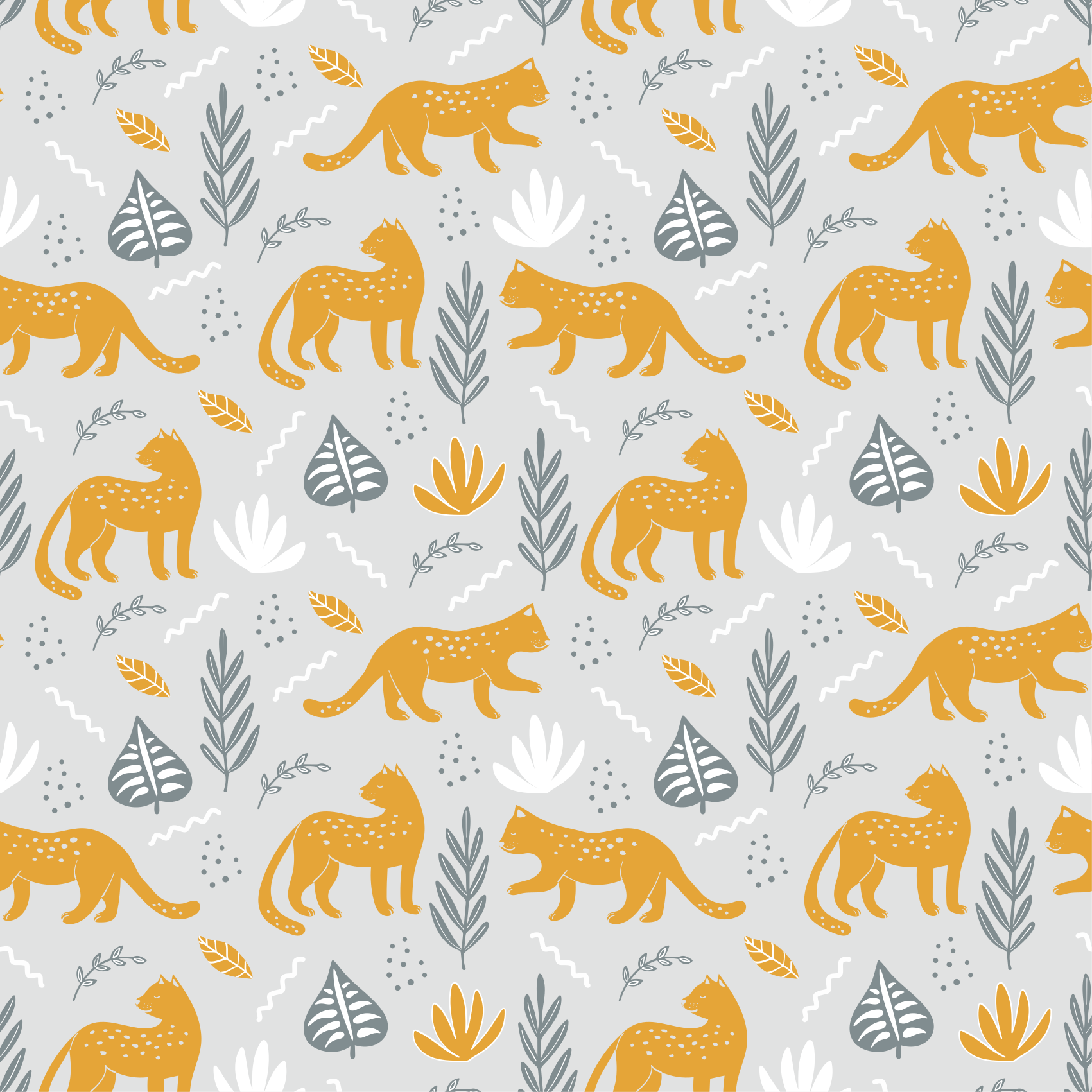 Vinyl teppe dyr leopardmønster lys bakgrunn - Tenstickers