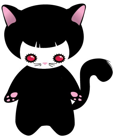 Vinyl teppe dyr baby katt monster - Tenstickers