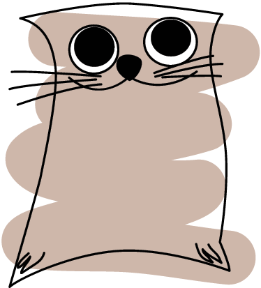 Vinyl teppe dyr brunmalte katt - Tenstickers