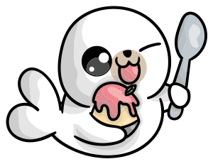 Vinyl teppe dyr anime baby sel - Tenstickers