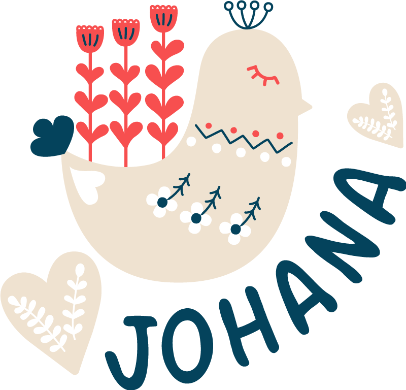 Vinyl teppe dyr nordisk snøfugl personliggjort - Tenstickers