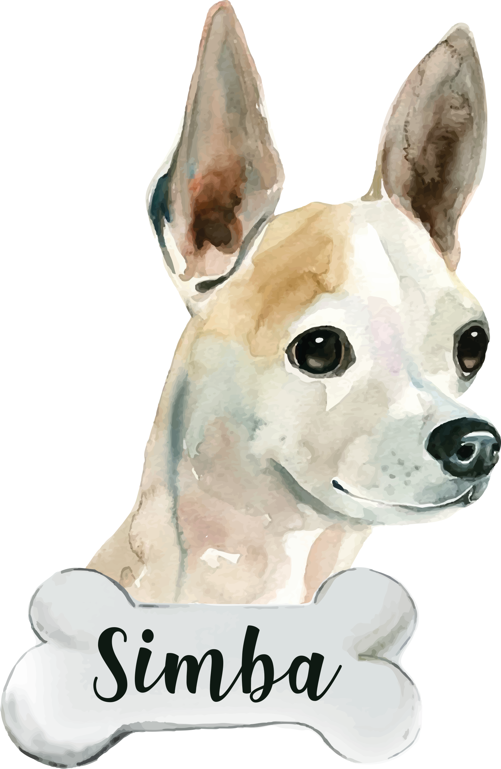Vinyl teppe dyr hund med navn - Tenstickers