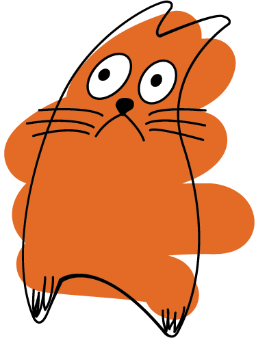 Vinyl teppe dyr oransje original silhuett - Tenstickers