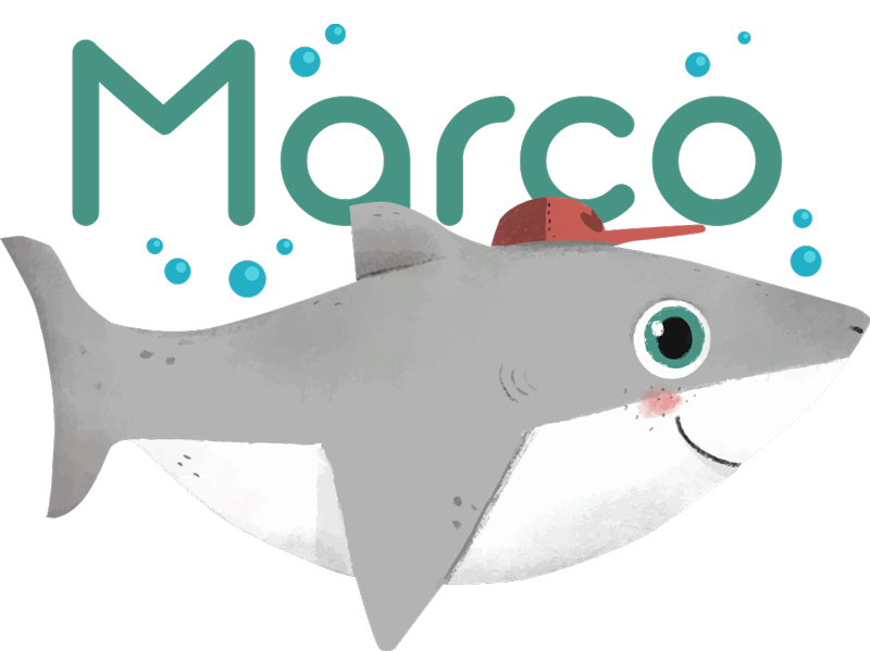 Vinyl teppe dyr haifigur leken - Tenstickers