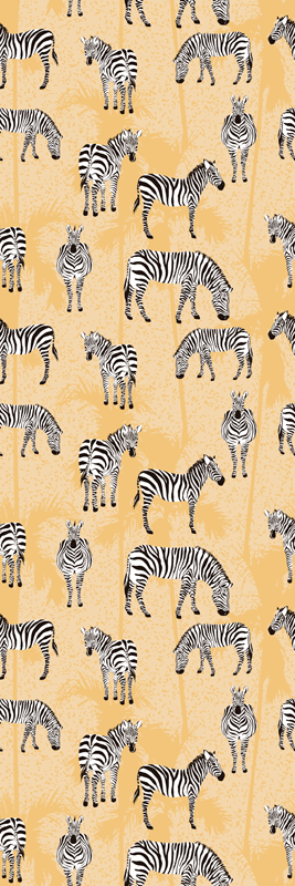 Vinyl teppe dyr med zebra mønster - Tenstickers