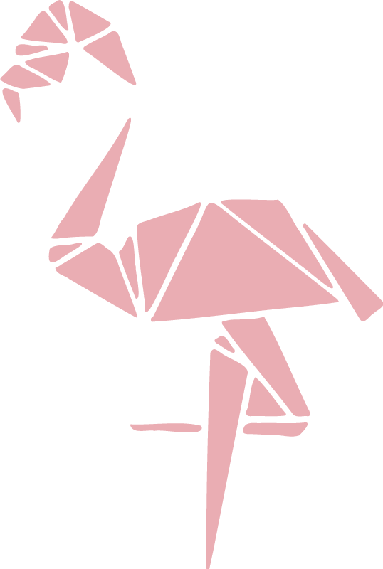 Vinyl teppe dyr stilige flamingoer - Tenstickers