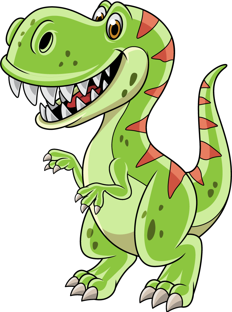 Vinyl teppe dyr tegneserie tyrannosaurus rex - Tenstickers