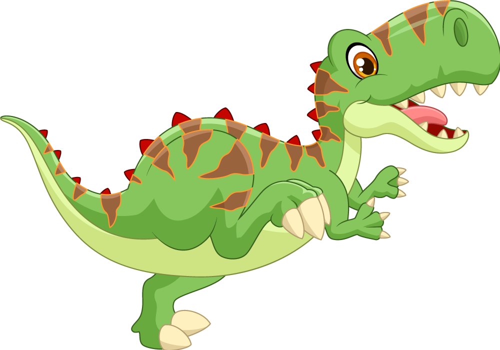 Vinyl teppe dyr vennlig dinosaurfigur - Tenstickers