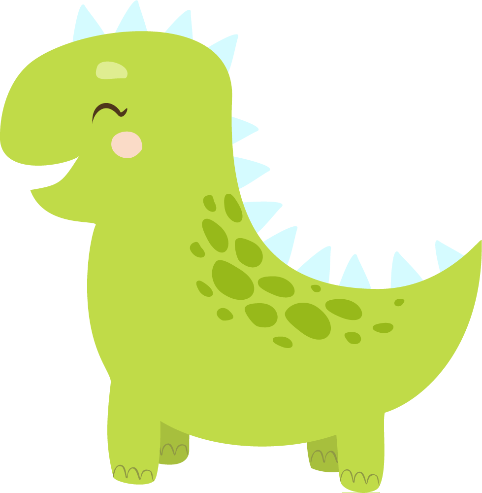 Vinyl teppe dyr glad dinosaur figur - Tenstickers