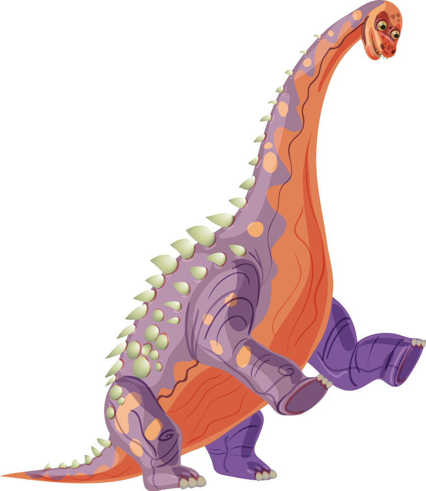 Vinyl teppe dyr fargerik dinofigur - Tenstickers