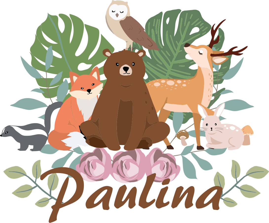 Vinyl teppe dyr skogsdyrsamling - Tenstickers