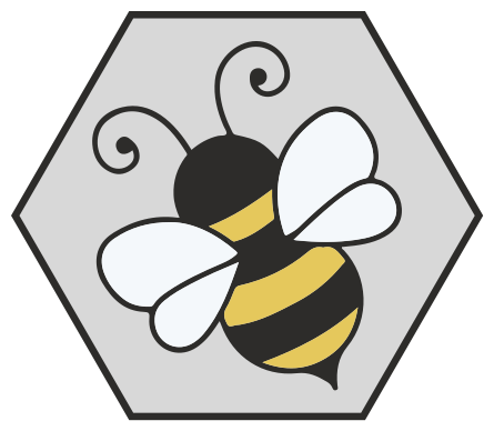 Vinyl teppe dyr med bie sekskant design - Tenstickers