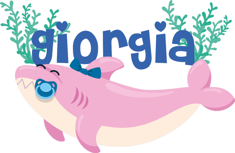 Vinyl teppe dyr glad hai design - Tenstickers