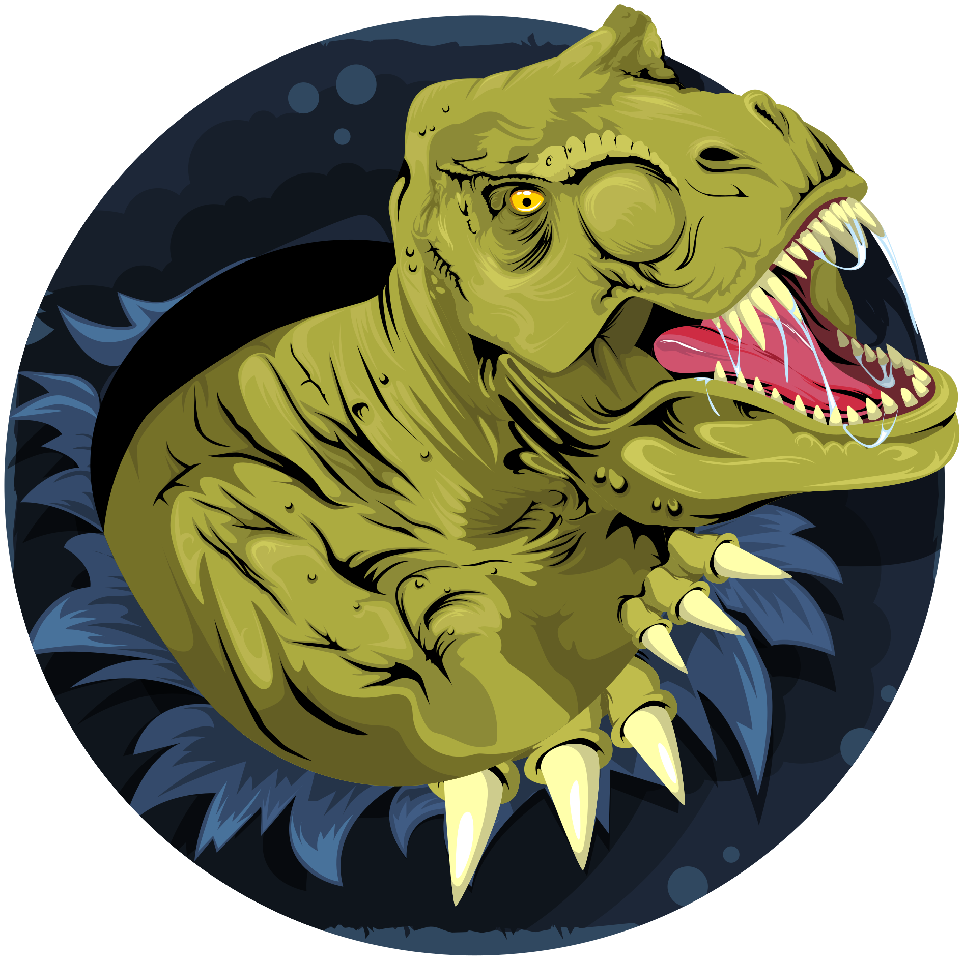 Vinyl teppe dyr tyrannosaurus rex hodeskalle - Tenstickers