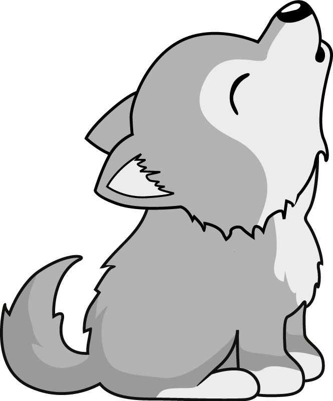 Vinyl teppe dyr ulende hundeillustrasjon - Tenstickers