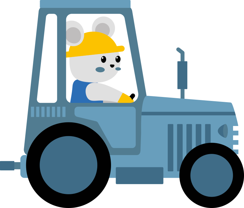 Vinyl teppe dyr søt bjørn bonde - Tenstickers