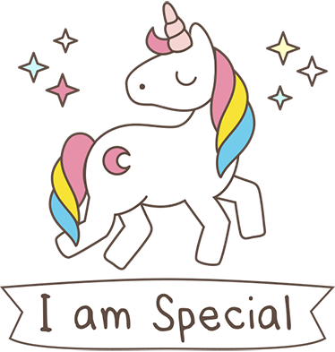 Unicorn med spesiell frase vinyl teppe dyr - Tenstickers