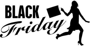 Black friday vinylteppe kvinne handler - Tenstickers