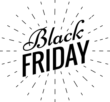 Black friday vinylteppe med glitrende kalligrafi - Tenstickers