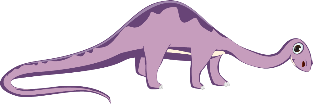 Vinyl teppe dyr vennlig langhalsdinosaur - Tenstickers