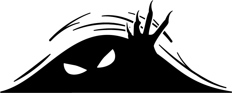 Monstrene titter frem halloween vinyl teppe - Tenstickers