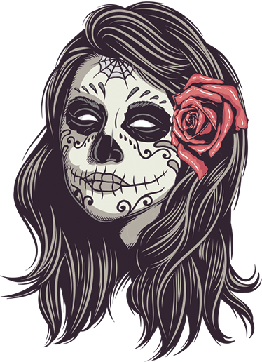 Halloween vinyl teppe dødsdagen jente - Tenstickers