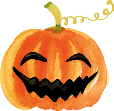 Halloween vinyl teppe med glad gresskar - Tenstickers