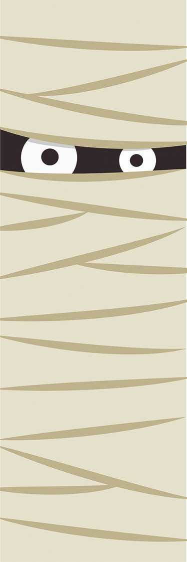 Mummieøyne halloween vinyl teppe - Tenstickers