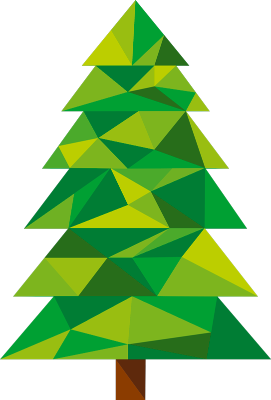 Pino polygonal jul vinyl teppe - Tenstickers