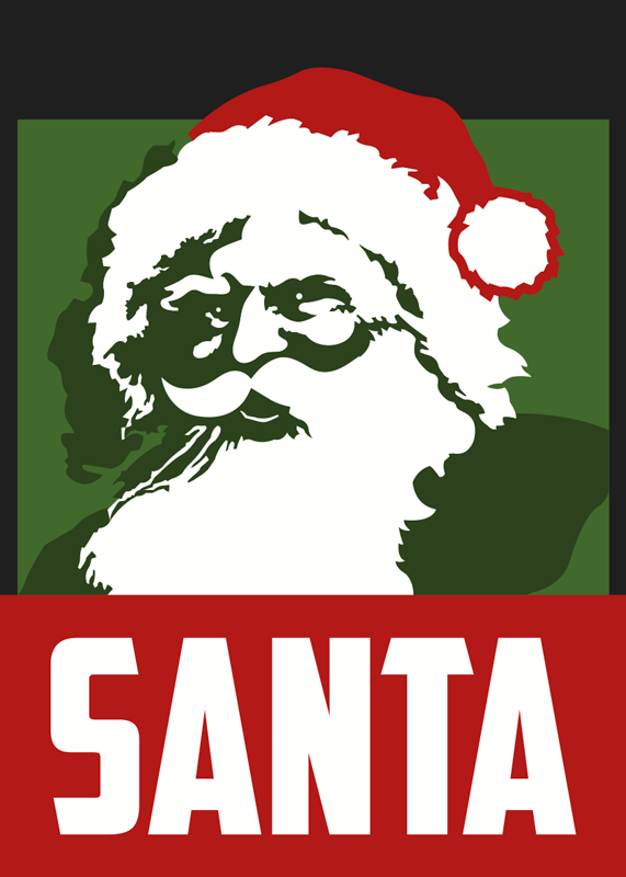 Jul vinyl teppe realistisk nisse - Tenstickers