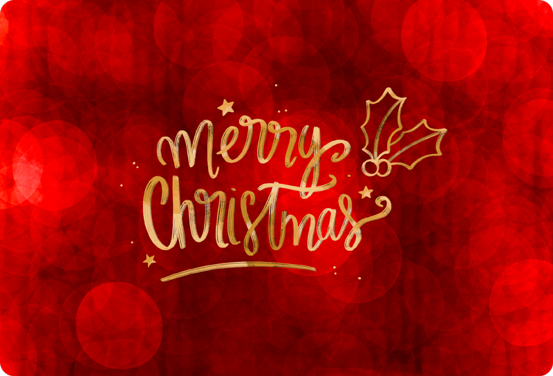 Jul vinyl teppe god jul i rødt laptop - Tenstickers