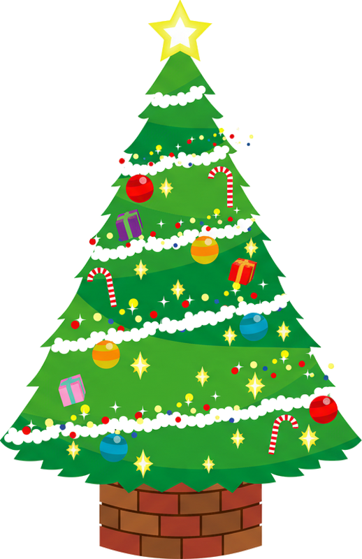 Jul vinyl teppe med juletre motiv - Tenstickers