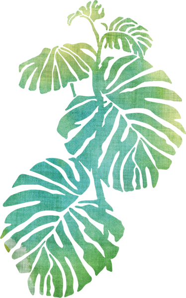 Vinyl teppe blomster og planter aquarella adams rib - Tenstickers