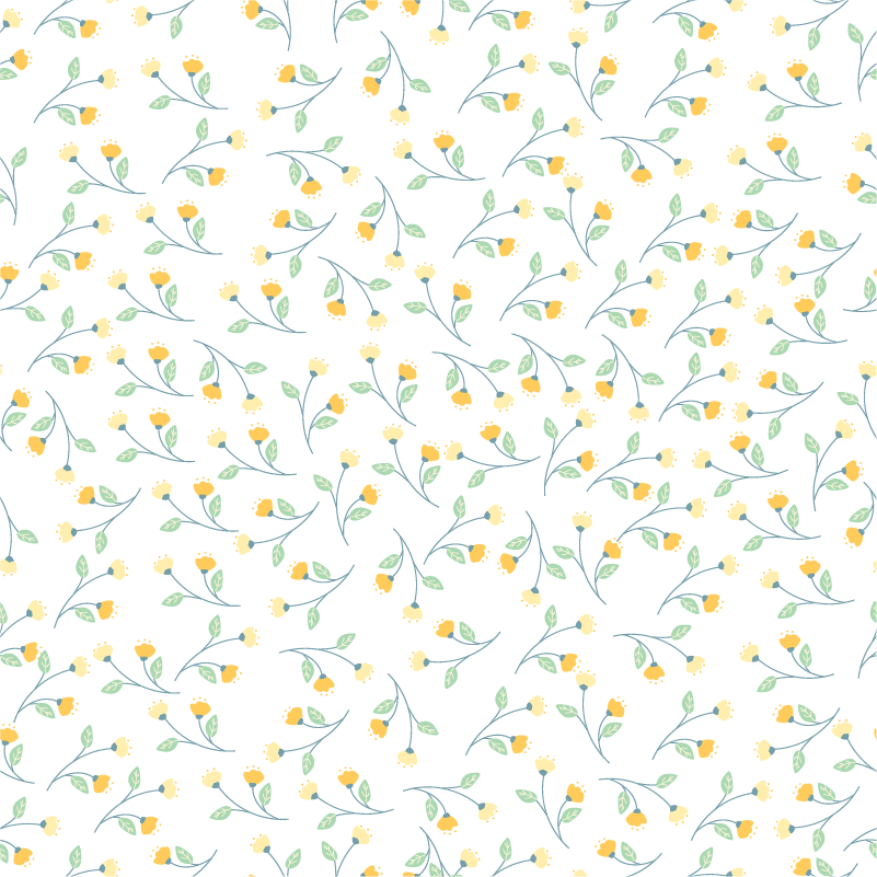 Vårstil vinyl teppe blomster og planter - Tenstickers