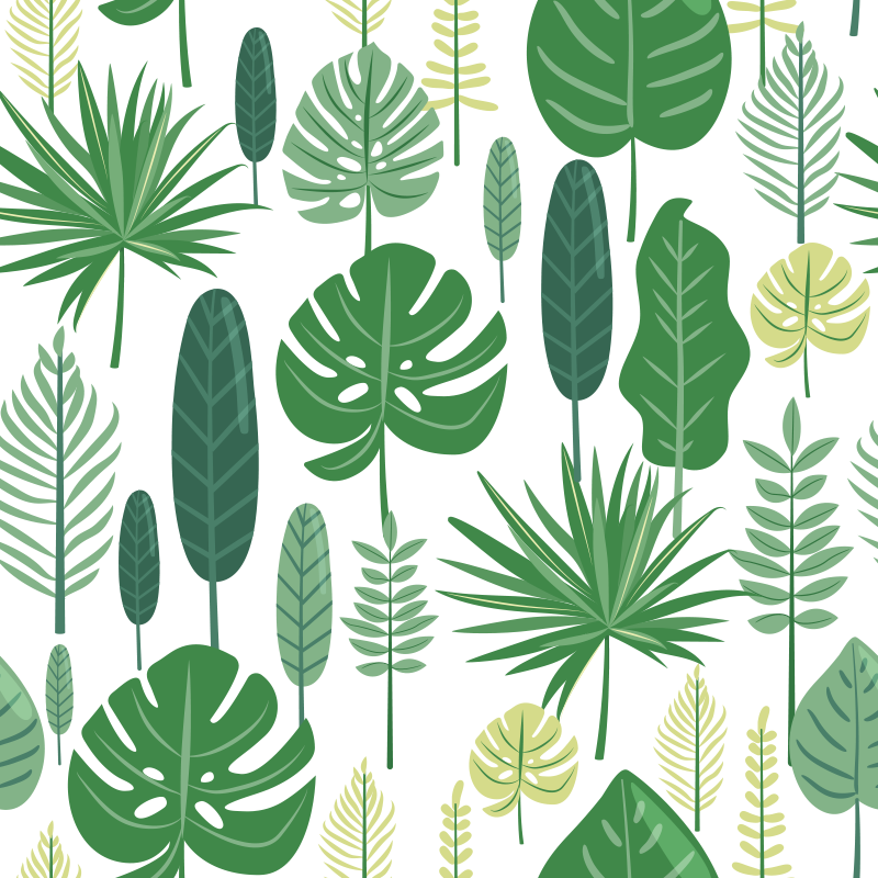 Monstera vinyl teppe blomster og planter - Tenstickers