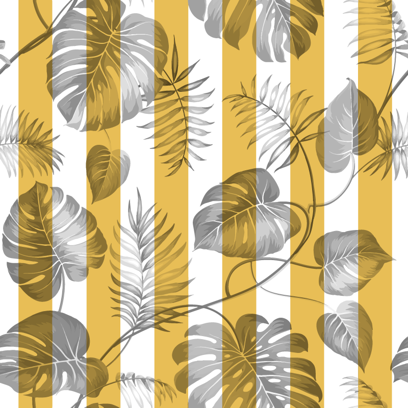 Skyvedør vinyl teppe blomster og planter - Tenstickers