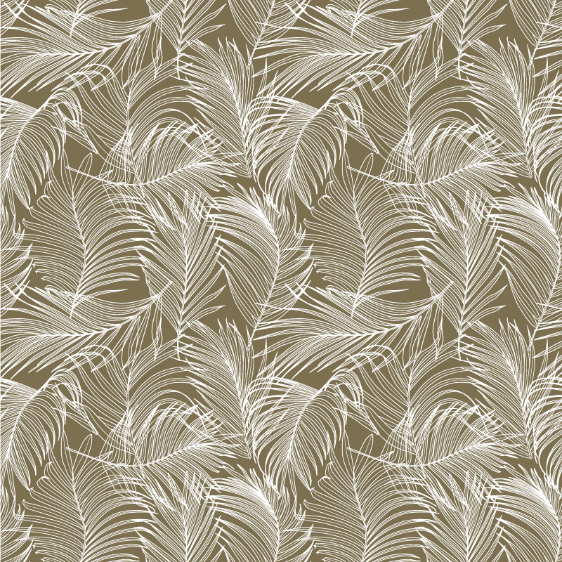 Elegant brune blader vinyl teppe blomster og planter - Tenstickers