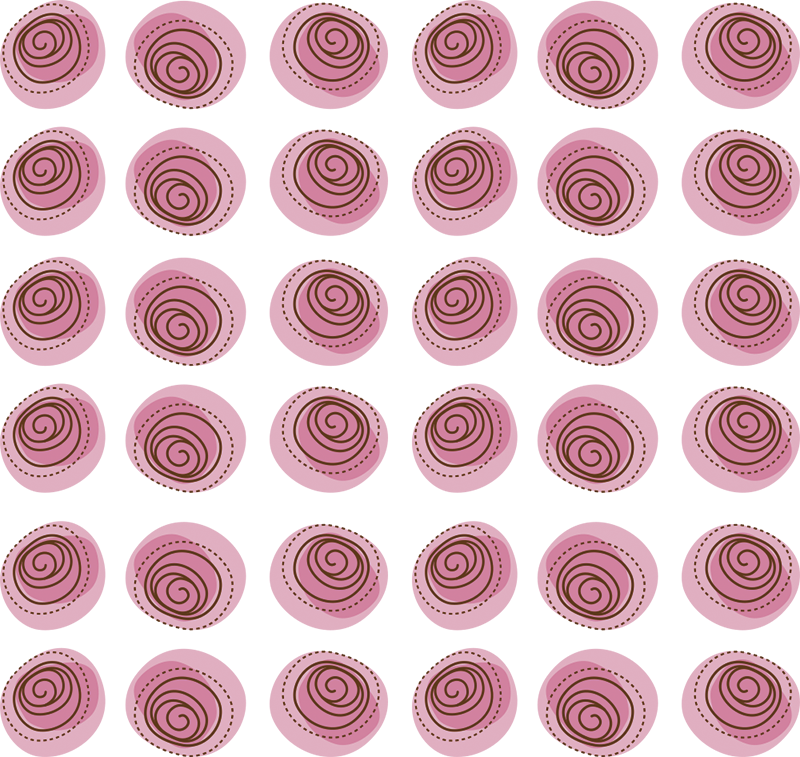 Rosa blomsterornament vinyl teppe blomster og planter - Tenstickers