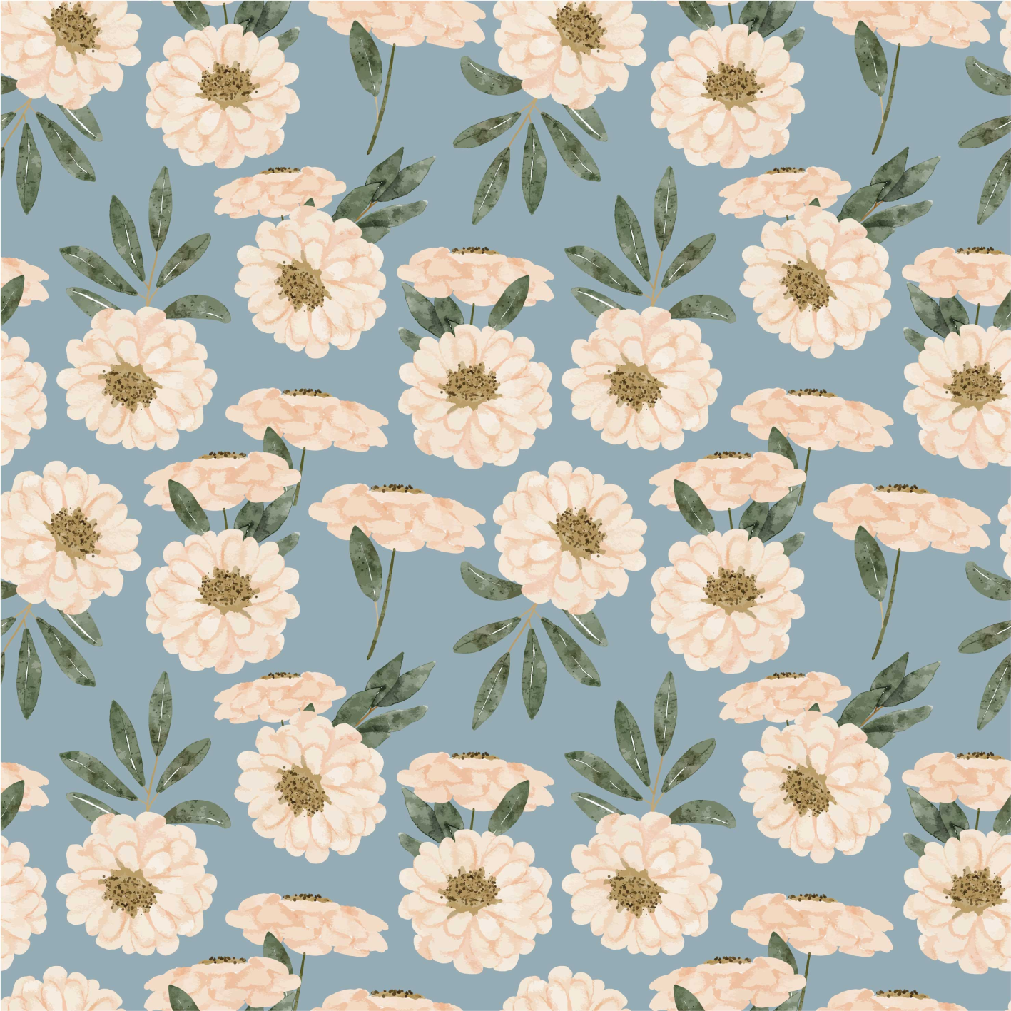 Vinyl teppe blomster og planter eksotisk maling - Tenstickers