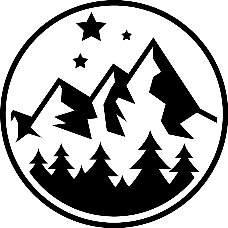 Fjellskog scene vinyl teppe blomster og planter - Tenstickers