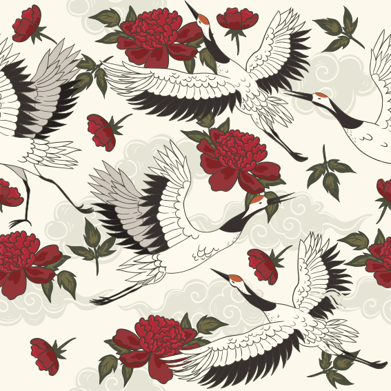 Beroligende jordfarger vinyl teppe blomster og planter - Tenstickers